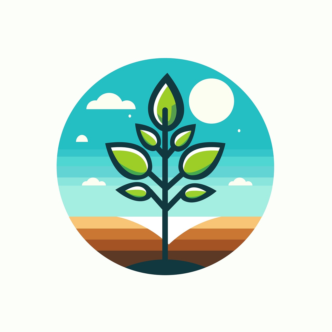 tree, house, icon, fantasy, drawing, nature, landscape, flat design
